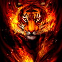 Tiger Red Fiery